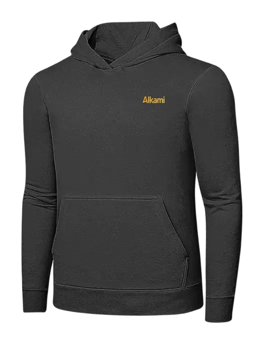 Charcoal 7.8 oz Ring Spun Hooded Sweatshirt w/Alkami Logo