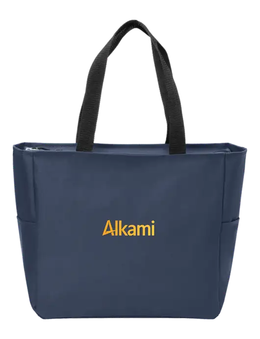 Everyday Navy Zip Tote  w/Alkami Logo