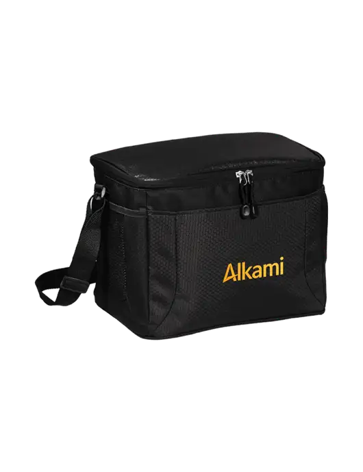 12 Can Black/Black Cube Cooler  w/Alkami Logo