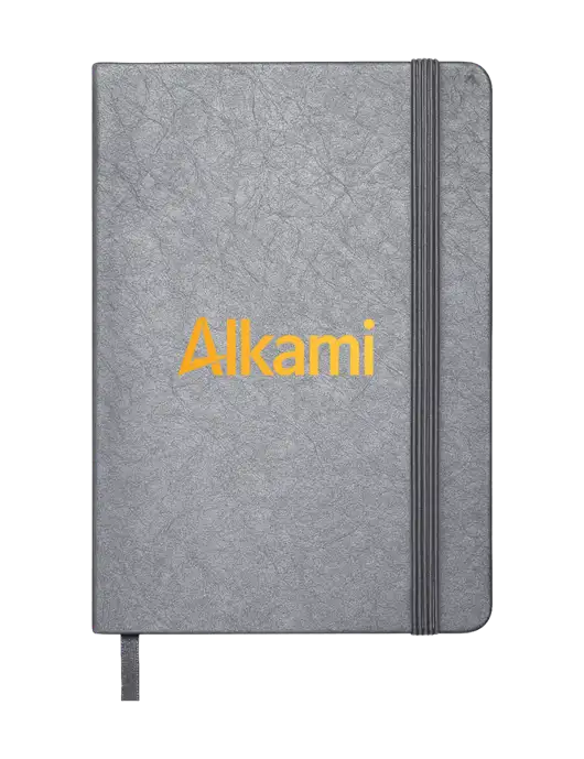 Granite Dark Grey Hardcover Journal, 5.62 X  8.37 w/Alkami Logo