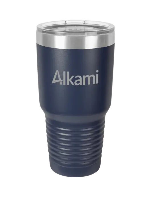 Polar Camel 30 oz Powder Coated Navy Vacuum Insulated Tumbler w/Alkami Logo