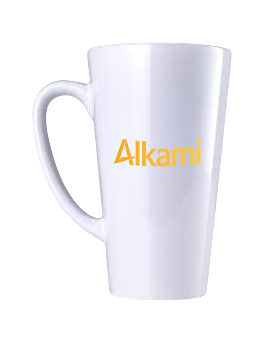 17 oz White Latte Mug w/Alkami Logo