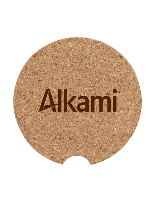 Cork Car Coaster, 2.5" w/Alkami Logo