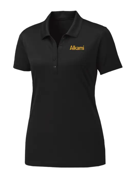 Womens Black PosiCharge Competitor Polo w/Alkami Logo