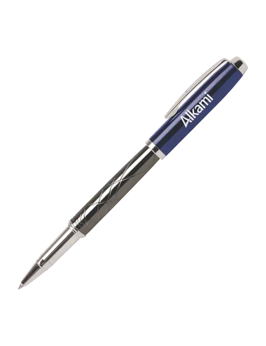 Modernist Blue Rollerball Pen - Black Ink w/Alkami Logo