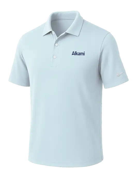 NIKE Very Light Blue Dri-Fit Micro Pique Polo w/Alkami Logo