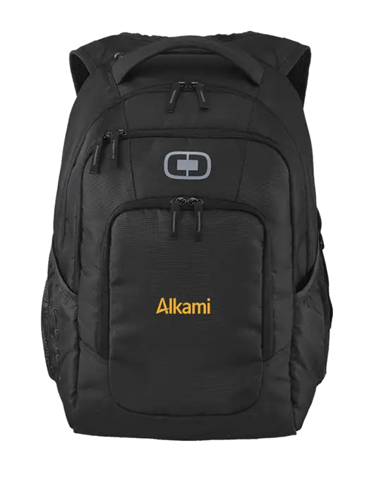OGIO Black Logan Laptop Backpack
 w/Alkami Logo