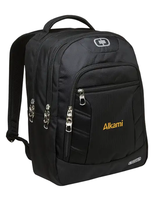 OGIO Black/Silver Colton Laptop Backpack
 w/Alkami Logo