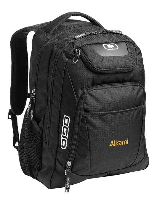 OGIO Black/Silver Excelsior Laptop Backpack w/Alkami Logo