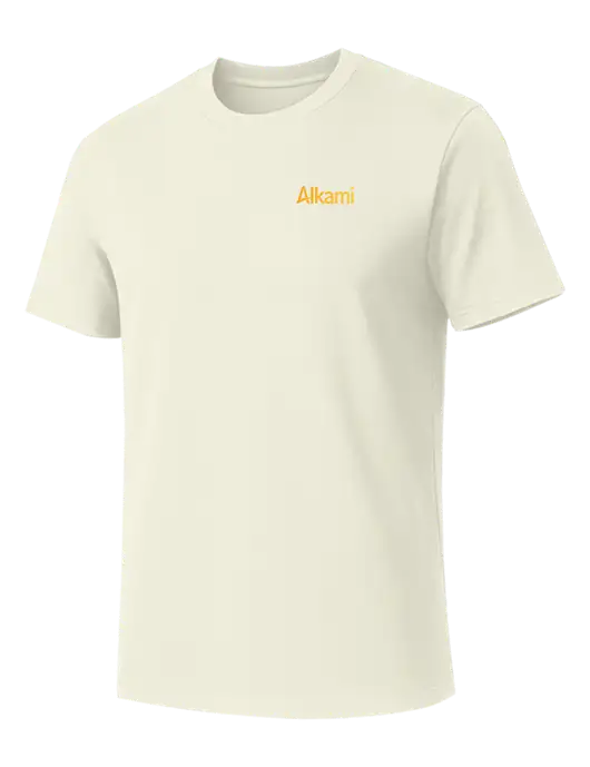Allmade White Sand Organic Cotton Tee w/Alkami Logo