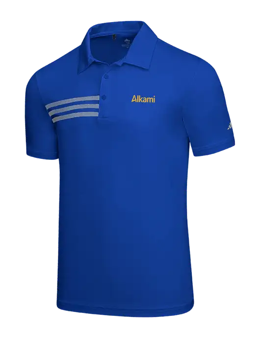 Adidas Royal 3 Stripes Chest Polo w/Alkami Logo
