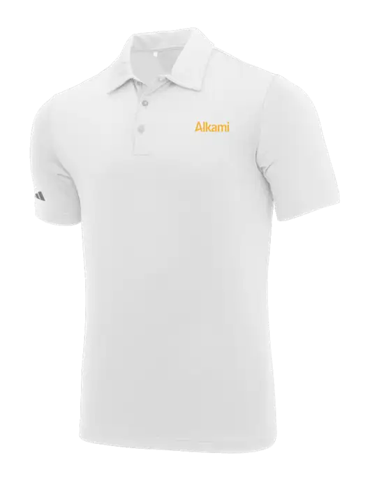 Adidas White Ultimate Solid Polo w/Alkami Logo