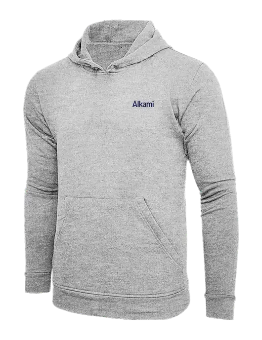 Adidas Light Grey Heather Fleece Hooded Sweatshirt w/Alkami Logo