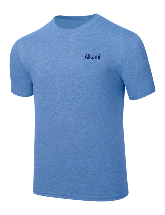 Simply Soft Carolina Blue Frost 4.5oz  Poly/Combed Ring Spun Cotton T-Shirt w/Alkami Logo