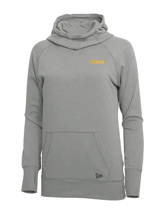 New Era Shadow Grey Heather Womens Tri-Blend Fleece Pullover Hoodie w/Alkami Logo