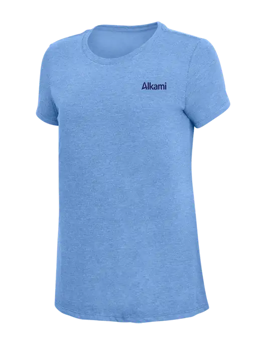 Womens Simply Soft Maritime Frost 4.5oz Poly/Combed Ring Spun Cotton T-Shirt
 w/Alkami Logo