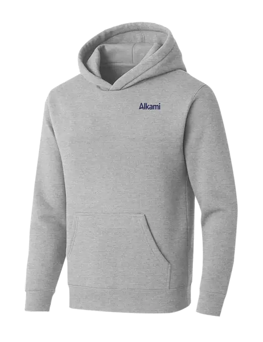 BELLA+CANVAS Light Grey Heather Sponge Fleece Pullover Hoodie w/Alkami Logo