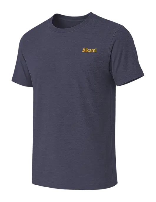 BELLA+CANVAS Heather Navy CVC Short Sleeve Tee w/Alkami Logo