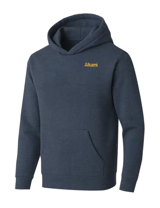 BELLA+CANVAS Heather Navy Sponge Fleece Pullover Hoodie w/Alkami Logo
