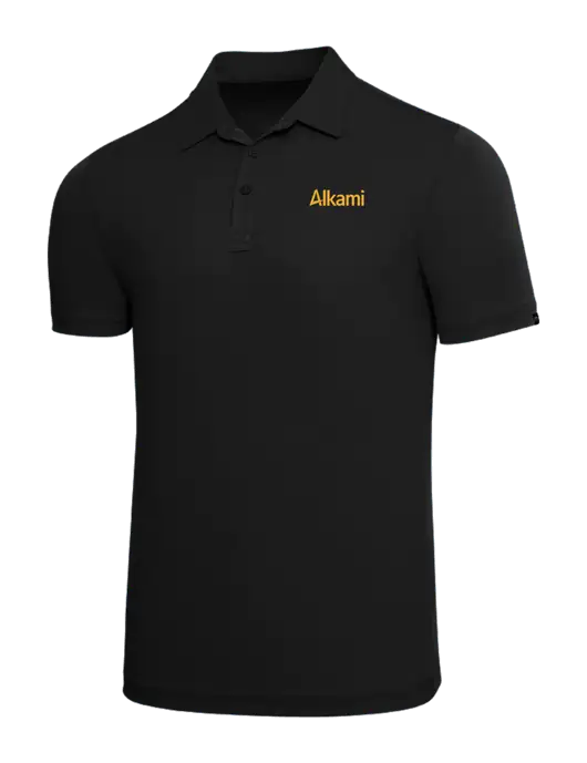 TravisMathew Black Solid Oceanside Polo w/Alkami Logo