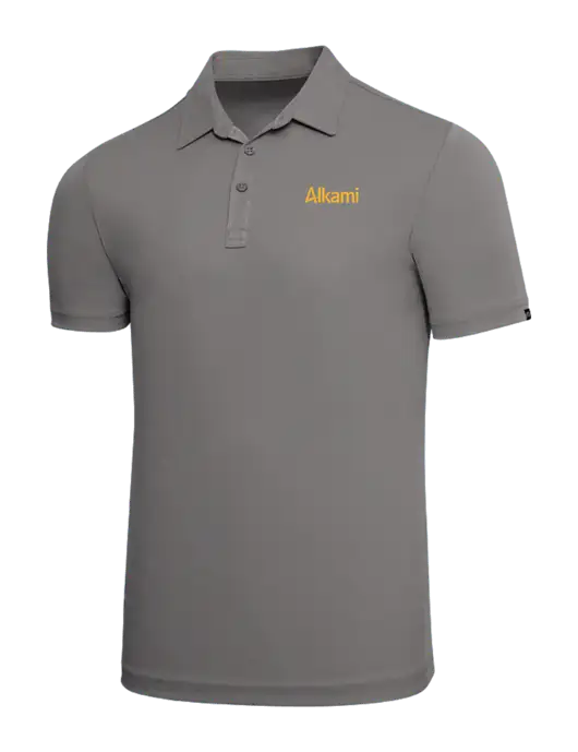 TravisMathew Grey Solid Oceanside Polo w/Alkami Logo