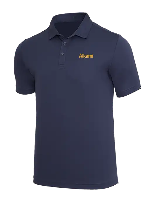 TravisMathew Navy Coto Performance Polo w/Alkami Logo