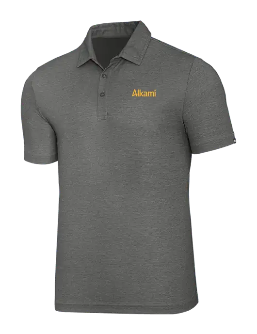 TravisMathew Grey Heather Oceanside Polo w/Alkami Logo