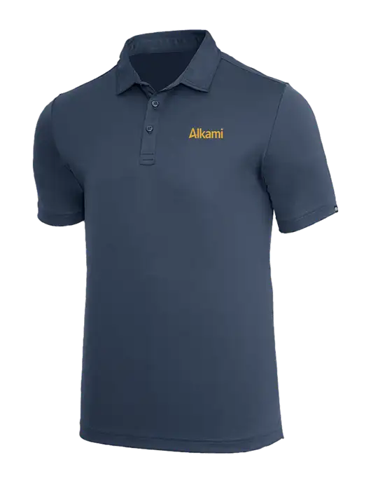 TravisMathew Dark Slate Blue Coto Performance Polo w/Alkami Logo