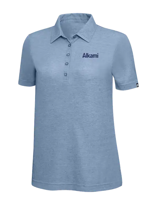 TravisMathew Slate Blue Heather Womens Oceanside Polo w/Alkami Logo