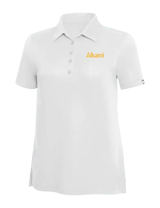 TravisMathew White Solid Womens Oceanside Polo w/Alkami Logo