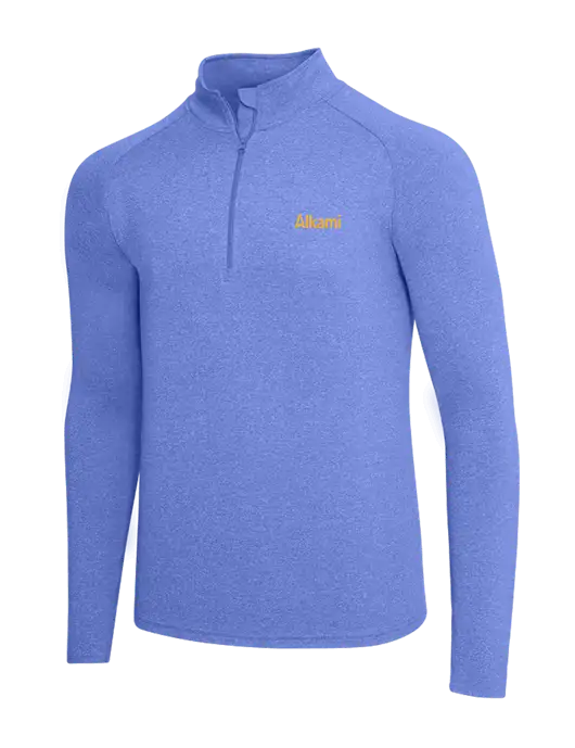 Royal Heather Sport Wick Stretch 1/4 Zip Pullover w/Alkami Logo