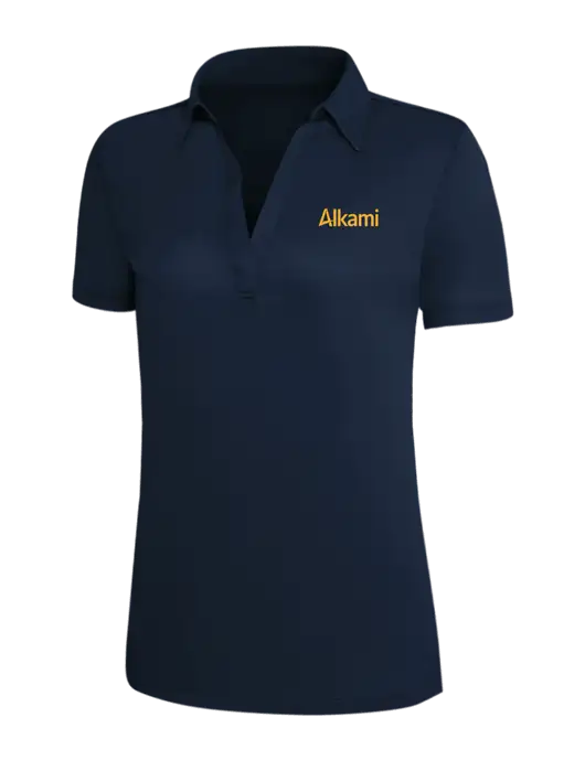 Navy Silk Touch Womens Performance Polo w/Alkami Logo