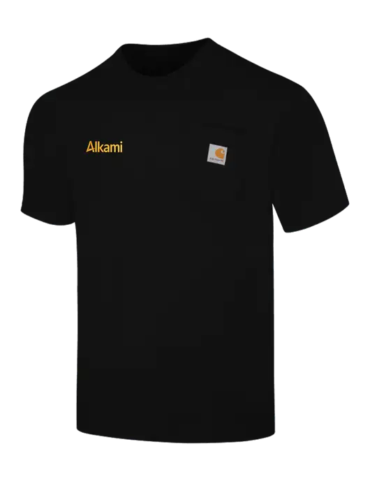 Carhartt Workwear Black Pocket Short Sleeve T-Shirt w/Alkami Logo