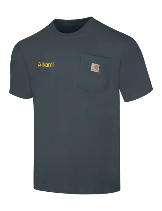 Carhartt Workwear Dark Slate Blue Pocket Short Sleeve T-Shirt w/Alkami Logo