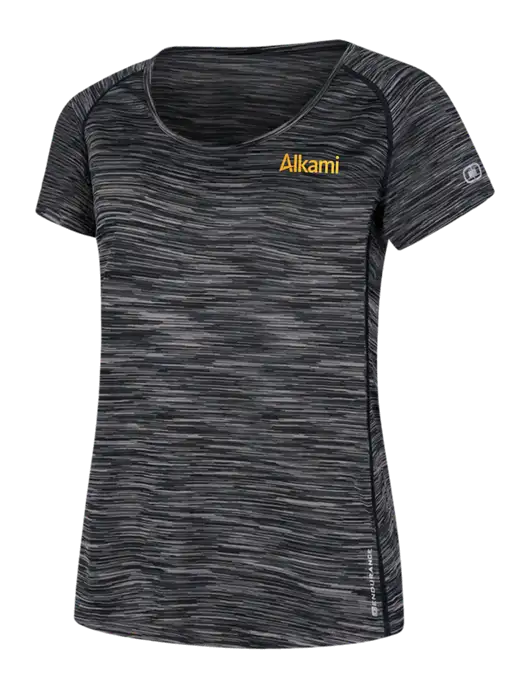 OGIO Womens Black Space Dye Verge Scoop Neck w/Alkami Logo