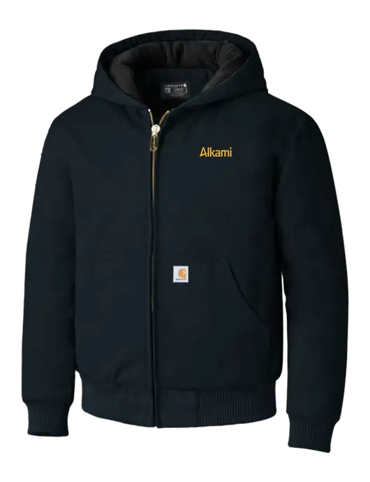 Carhartt Navy Quilted-Flannel-Lined Duck Active Jacket w/Alkami Logo