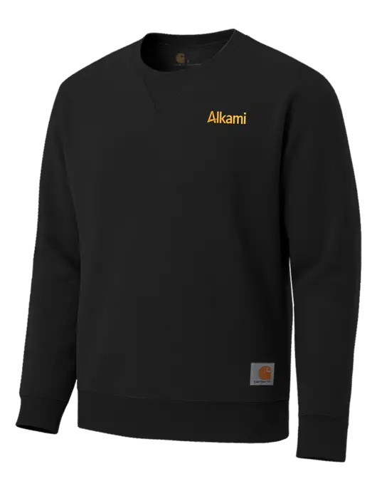 Carhartt Black Midweight Crewneck Sweatshirt w/Alkami Logo