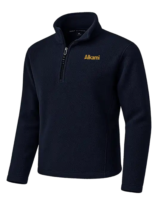 Navy Fleece 1/4-Zip Pullover w/Alkami Logo