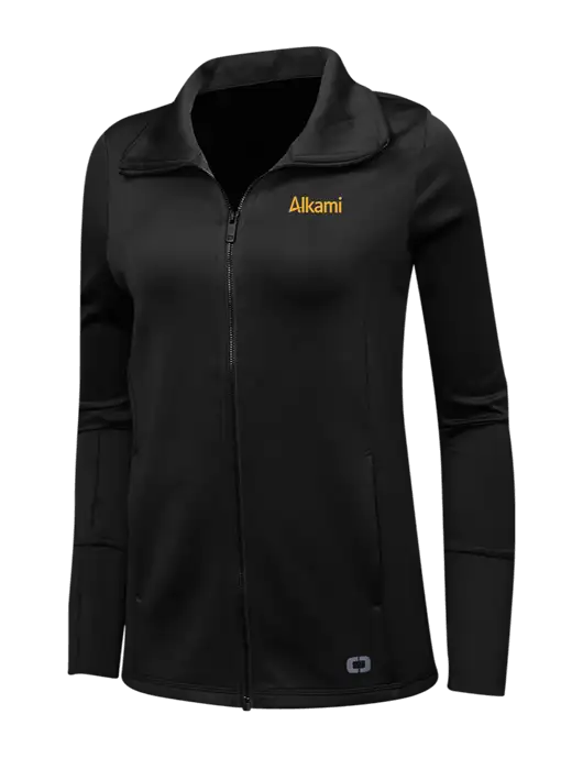 OGIO Black Womens Endurance Modern Performance Full-Zip w/Alkami Logo