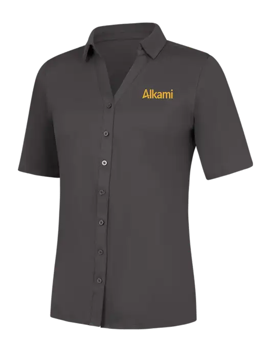 Womens Dark Grey City Stretch Top w/Alkami Logo