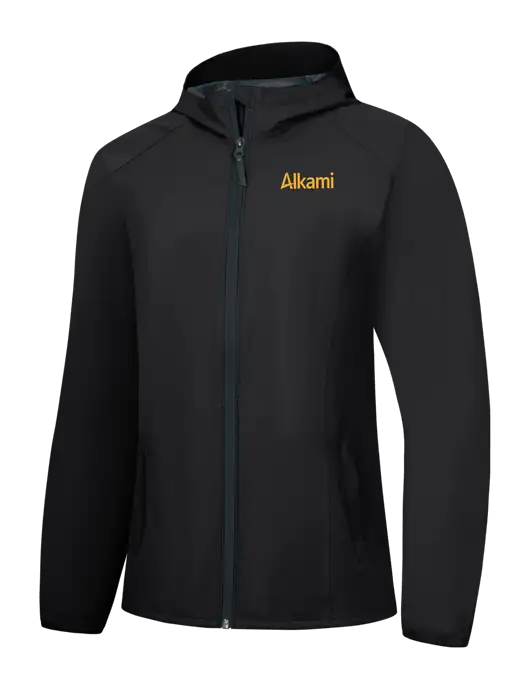 Womens Black Essential Rain Jacket w/Alkami Logo