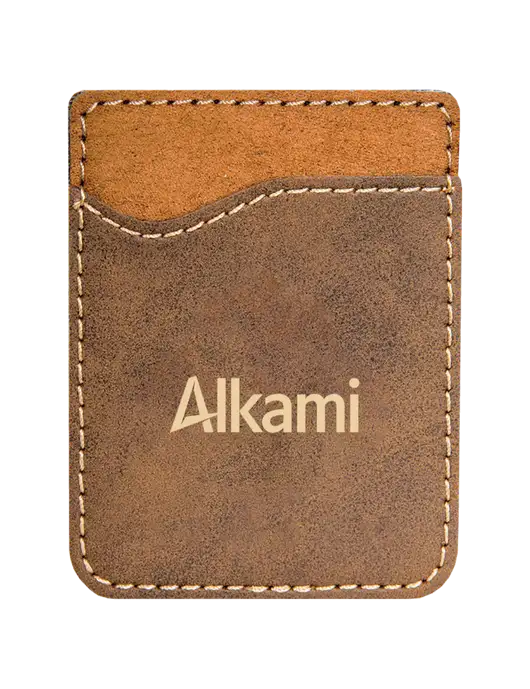 Rustic Laserable Leatherette Phone Wallet w/Alkami Logo
