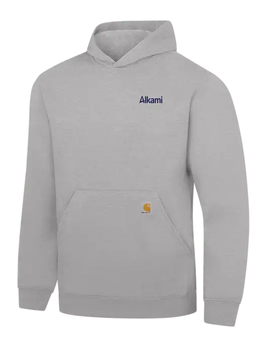 Carhartt Light Grey Heather Midweight Hooded Sweatshirt w/Alkami Logo