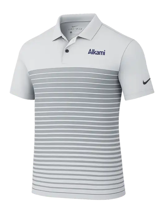 Nike Light Grey Dri-FIT Vapor Block Polo w/Alkami Logo