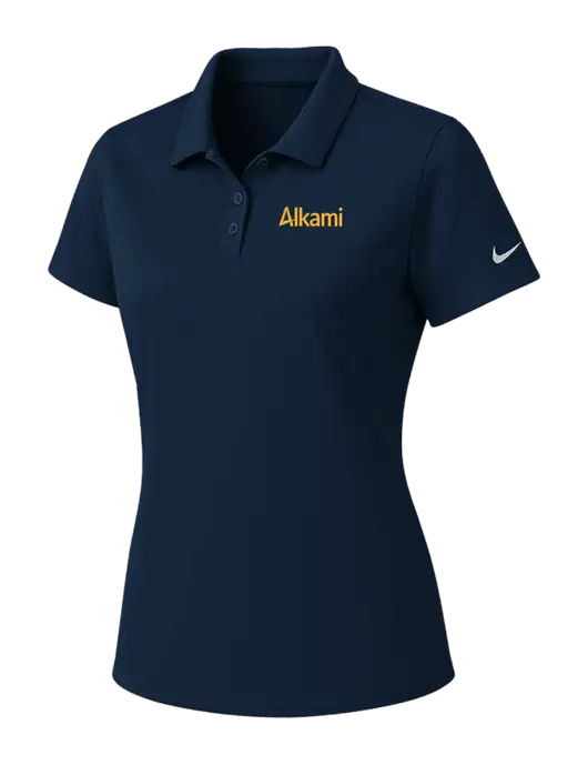 Nike Womens Navy Dry Essential Solid Polo w/Alkami Logo