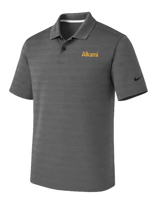 Nike Dark Medium Grey Dri-FIT Vapor Jacquard Polo w/Alkami Logo