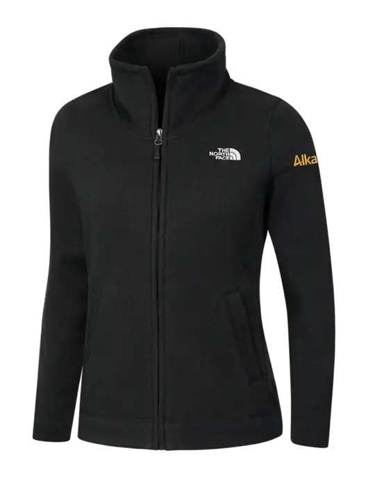 North Face Womens Black Heather Sweater Fleece Jacket w/Alkami Logo
