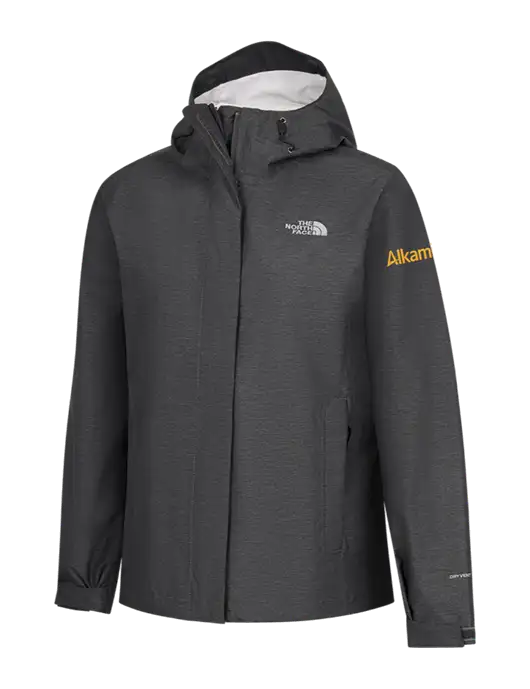 The North Face Womens Dark Grey Heather DryVent Rain Jacket w/Alkami Logo
