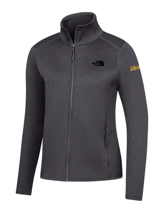 The North Face Womens Dark Grey Heather Skyline Full-Zip Fleece Jacket w/Alkami Logo