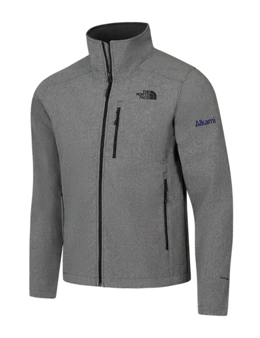 North Face Light Grey Heather Apex Barrier Soft Shell Jacket w/Alkami Logo